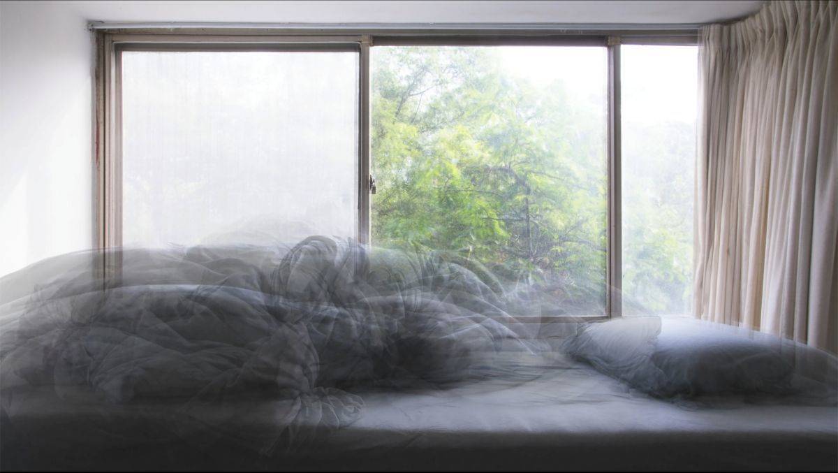 藝術家蕭禹琦錄像作品《棉被山景》記錄一座不斷變化的「棉被山」(圖片提供:北美館)