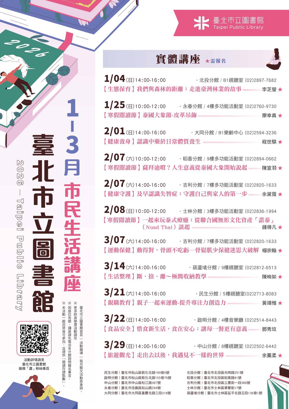 臺北市立圖書館各分館及總館共同打造一座滿載知識的豪華郵輪