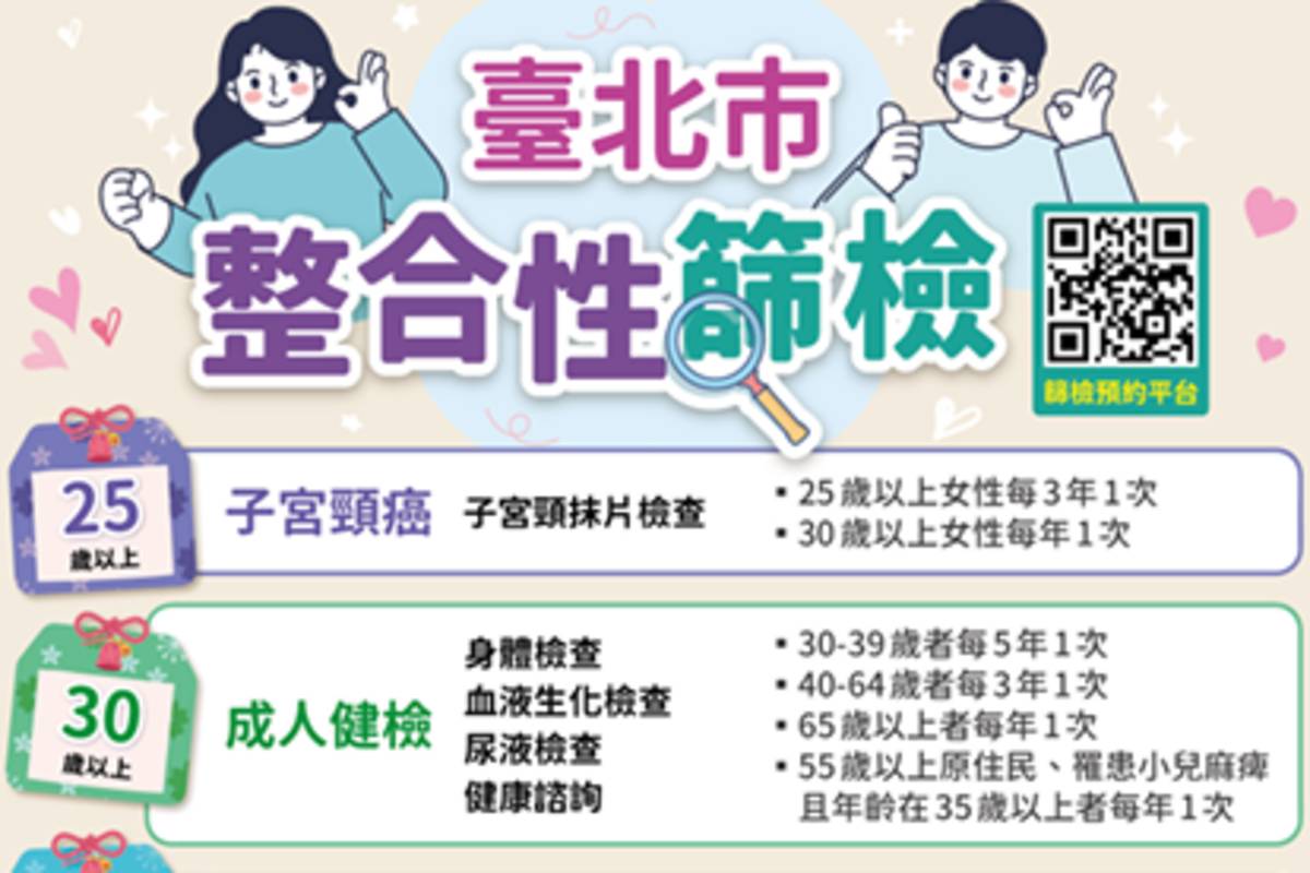 臺北市衛生局於今（115）年辦理212場整合性篩檢服務