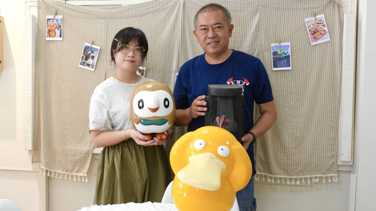 不紙是這樣藝術工坊最佳拍檔 / 劉芷晴、劉勇良(左起)