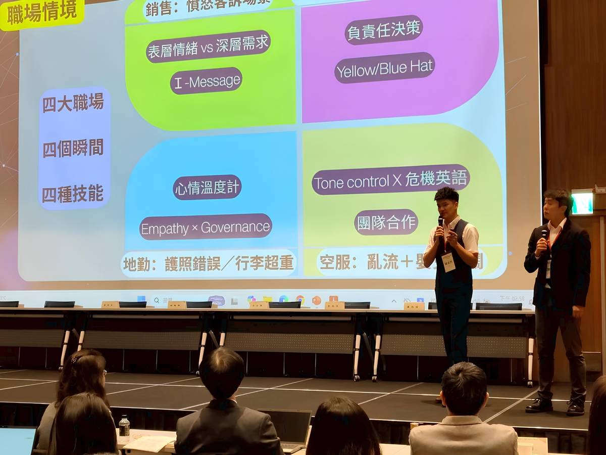 花蓮高商蔡文杰與張佑丞老師分享職場 SEL 教學設計與實務情境應用