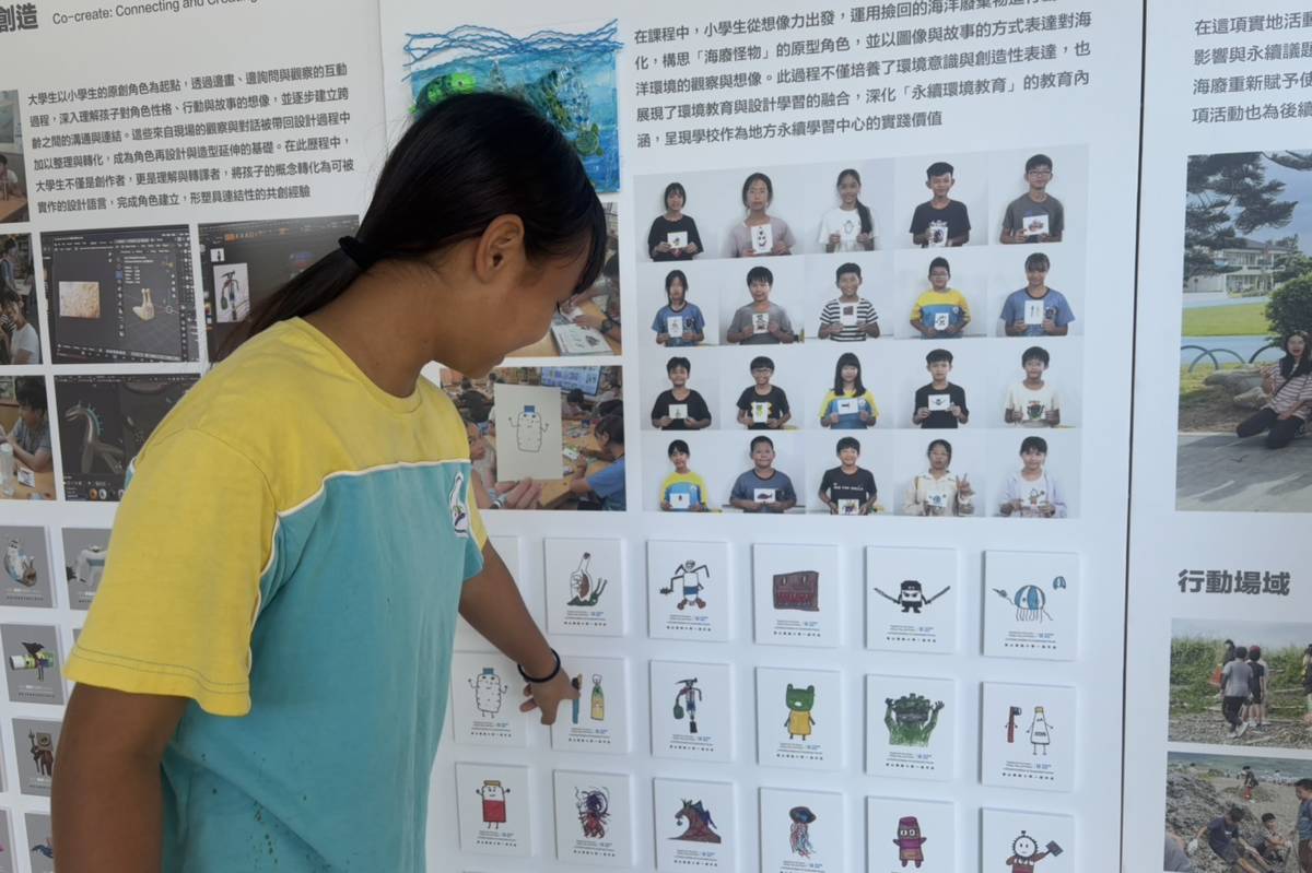 富山國小學生馬謙悅分享自己創作的作品