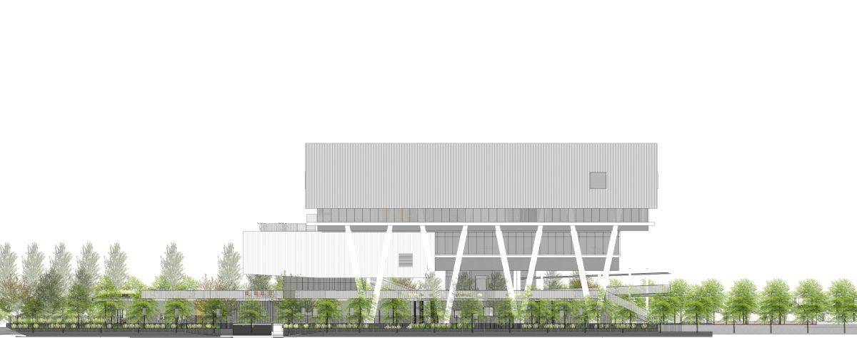 力行國小新建活動中心包含幼兒園教室、游泳池、綜合球場及辦公空間等設施
