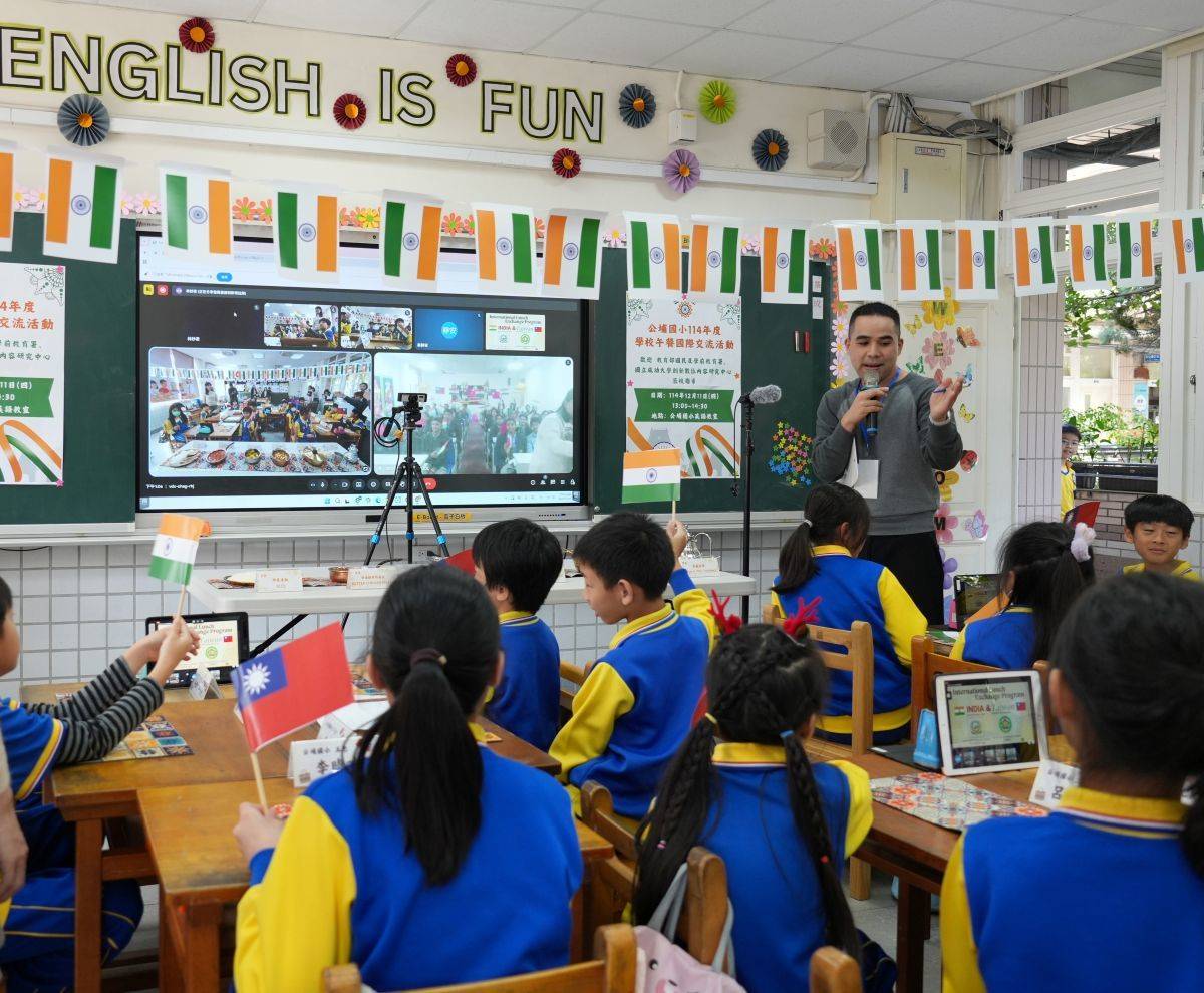 公埔國小與印度姊妹校Delhi Heritage School展開「跨國午餐文化交流」