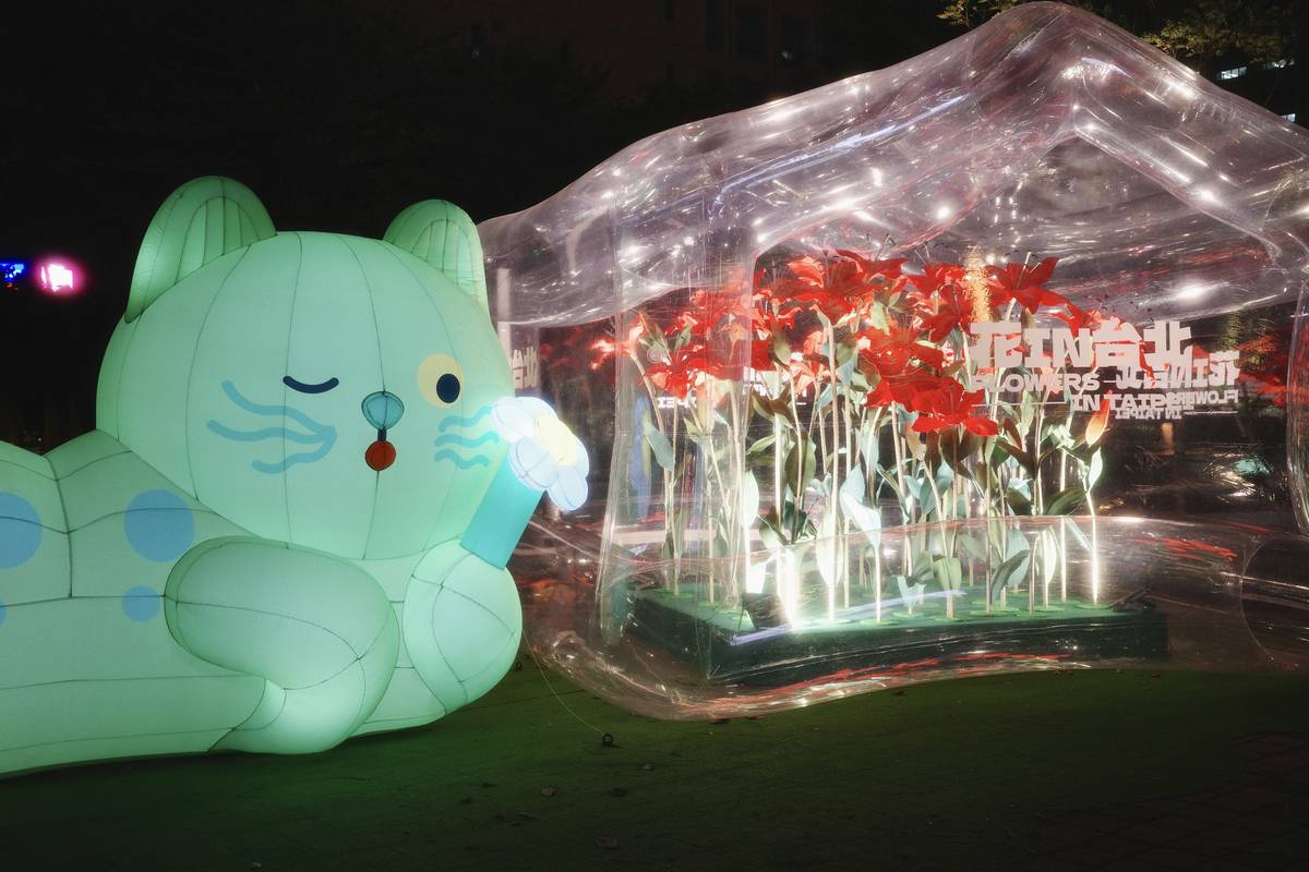 運用光學設計，《春之幻境溫室》夜晚化身柔光閃耀的花園秘境