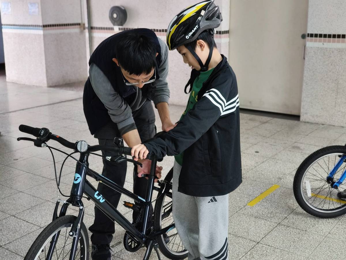 學生透過檢核活動了解自身騎乘單車能力