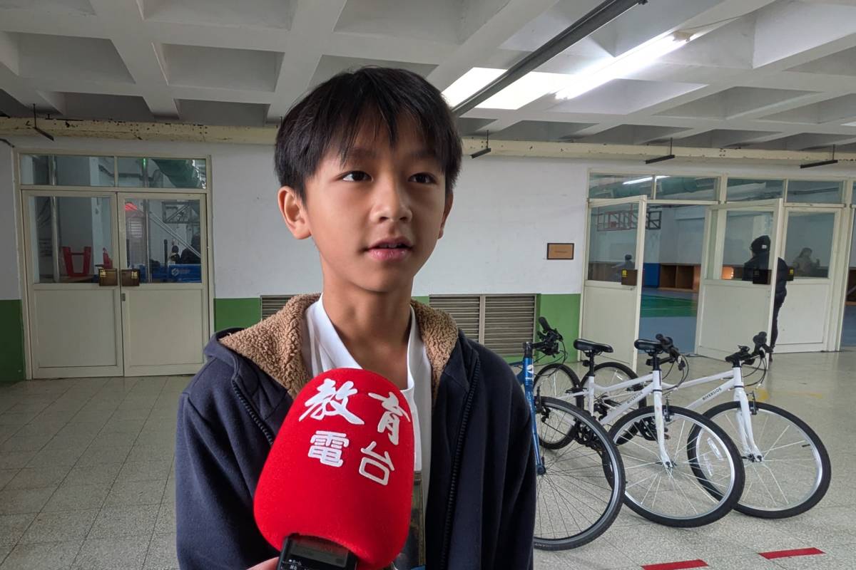 學生林亮珩相信持續練習後能順利完成14公里騎乘